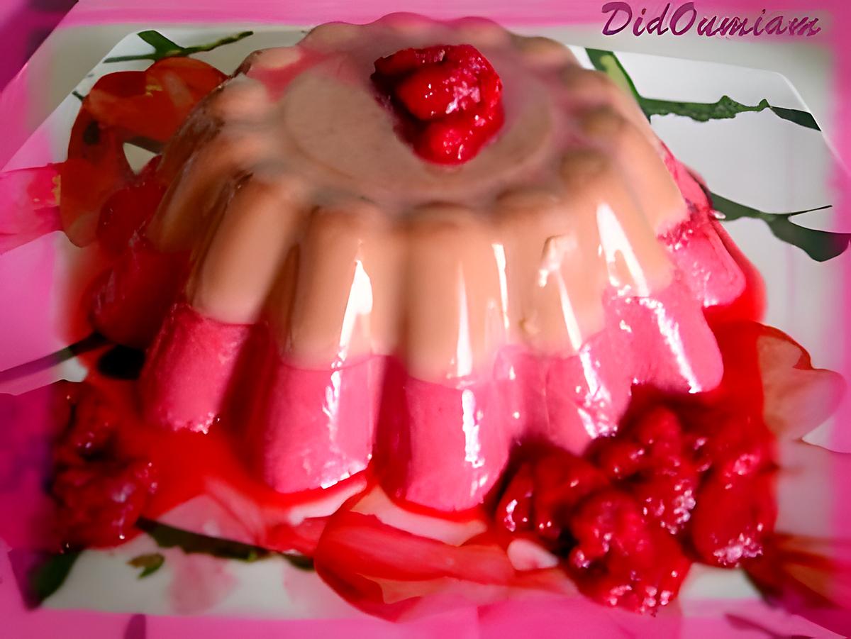 recette Flan Cacao/framboise