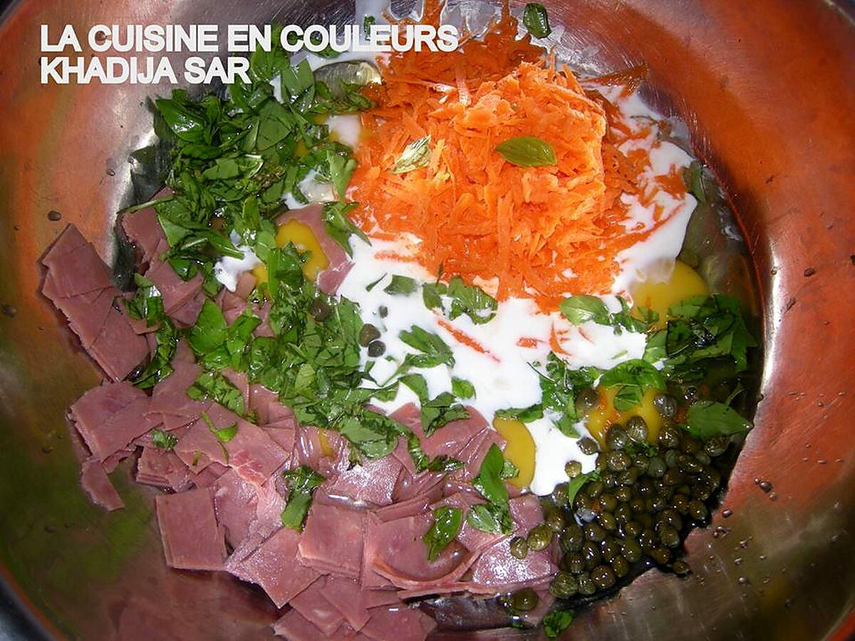 recette Omelette jambon-carottes