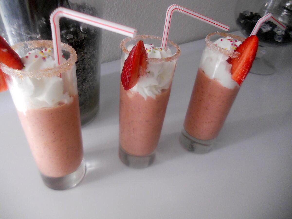 recette Milk shake fraise banane kiwi