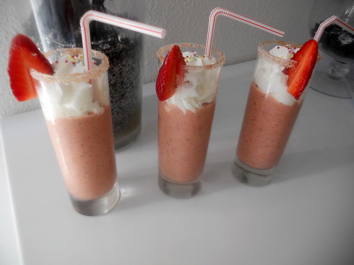 recette Milk shake fraise banane kiwi