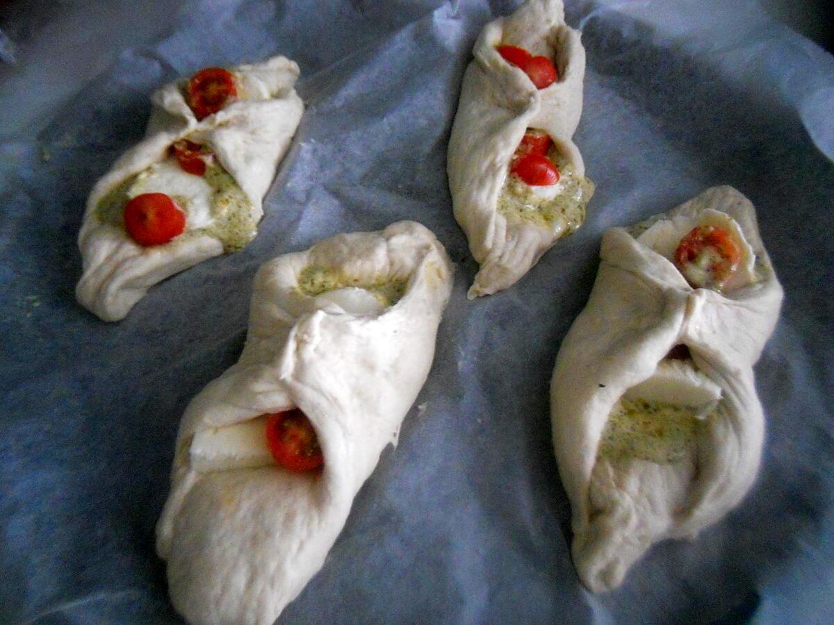 recette Petits pains Italiens pesto mozzarella tomate cerise