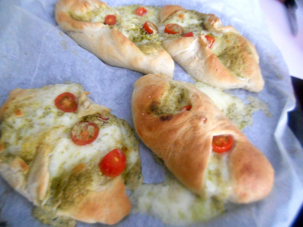 recette Petits pains Italiens pesto mozzarella tomate cerise