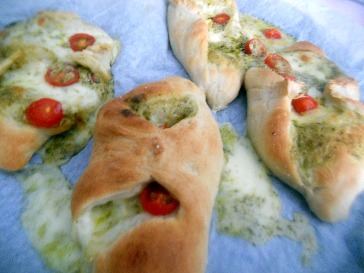 recette Petits pains Italiens pesto mozzarella tomate cerise