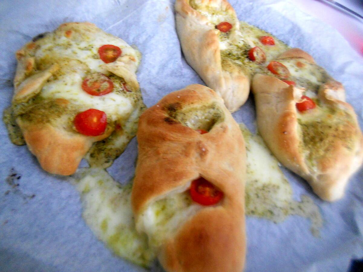 recette Petits pains Italiens pesto mozzarella tomate cerise