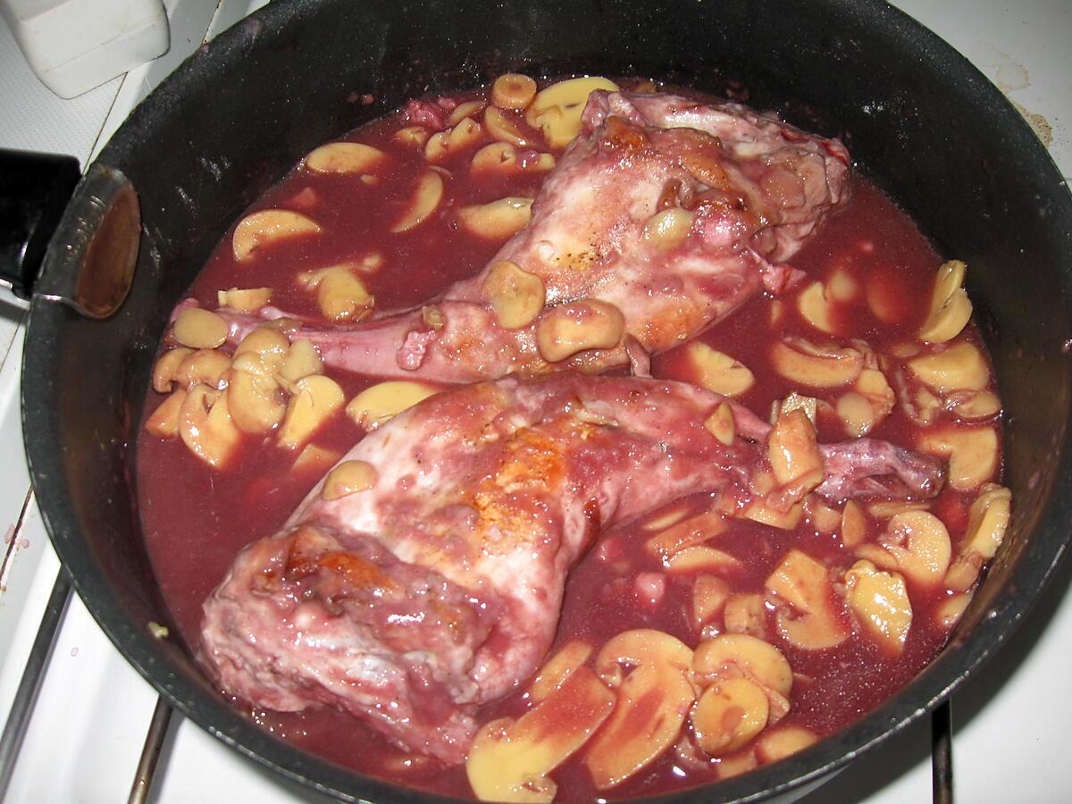 recette Cuisses de lapin au vin rouge