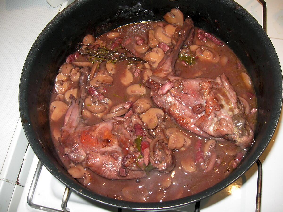 recette Cuisses de lapin au vin rouge