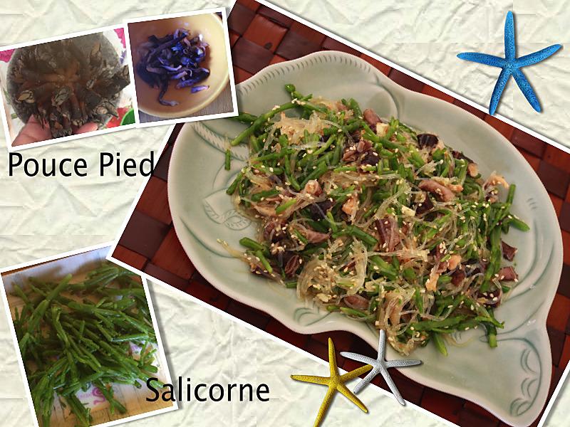 recette Salade de pouc-pied et salicorne