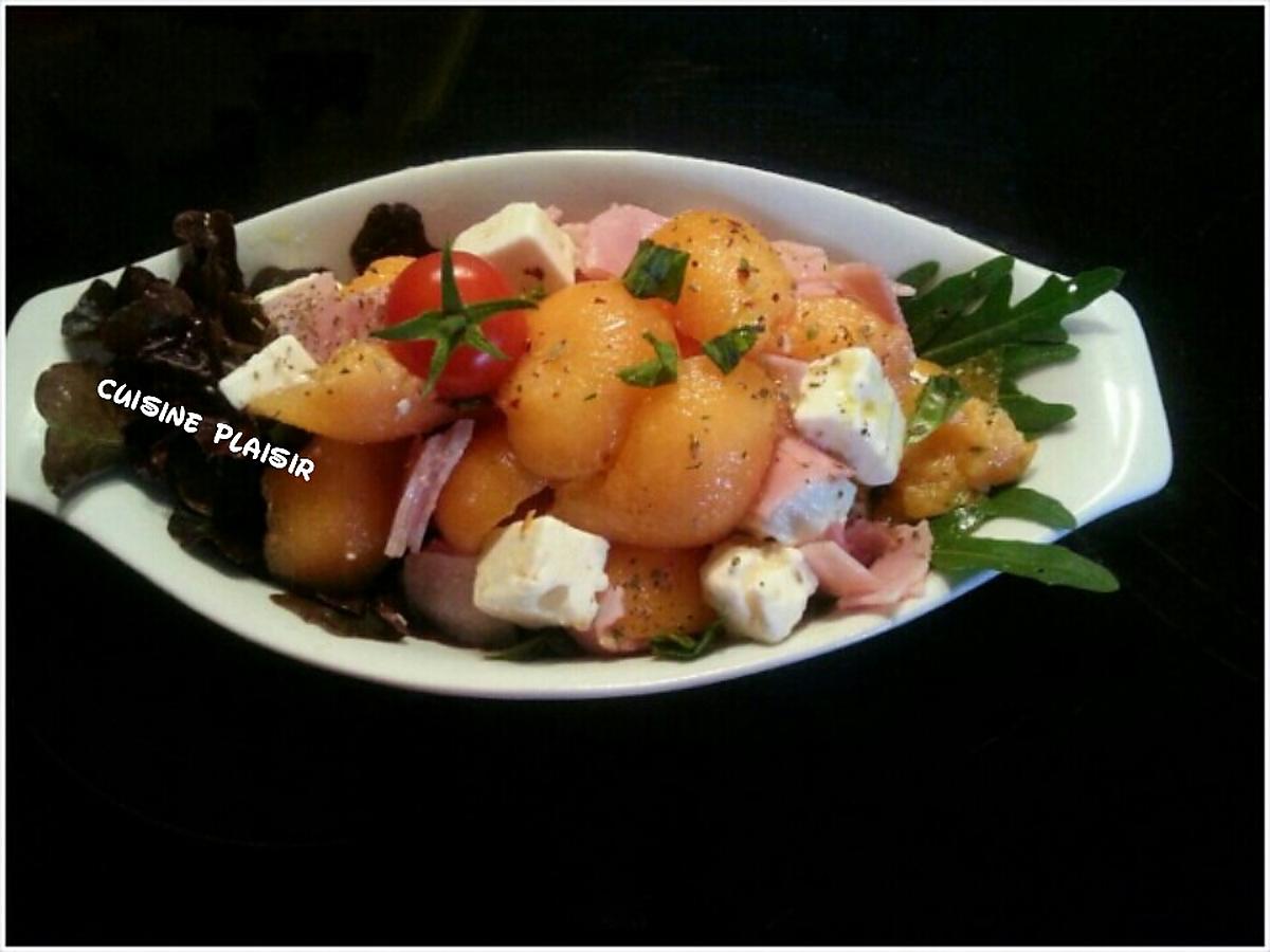 recette Salade melon feta jambon