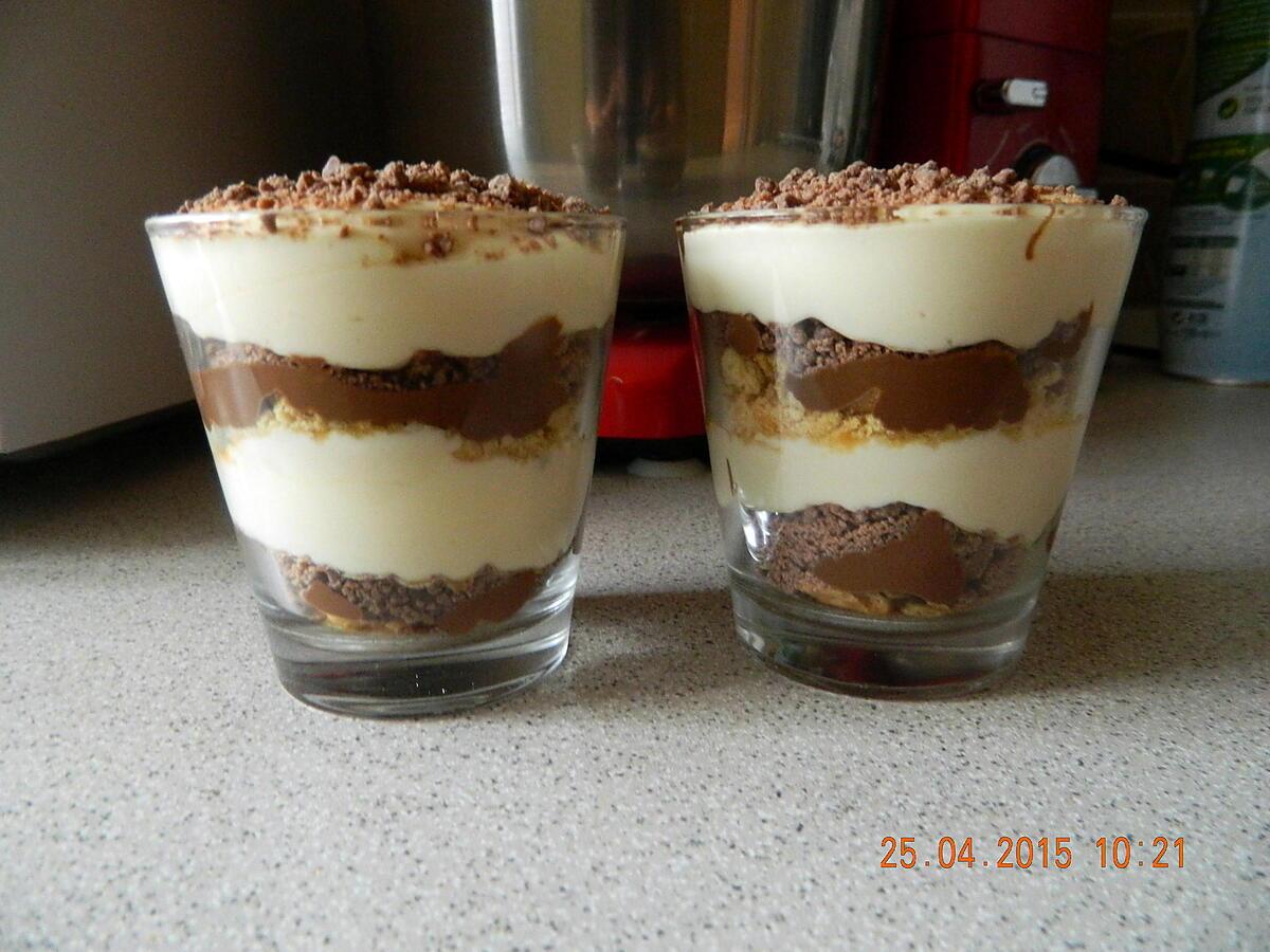 recette Verrines tiramisu Crunch Nutella