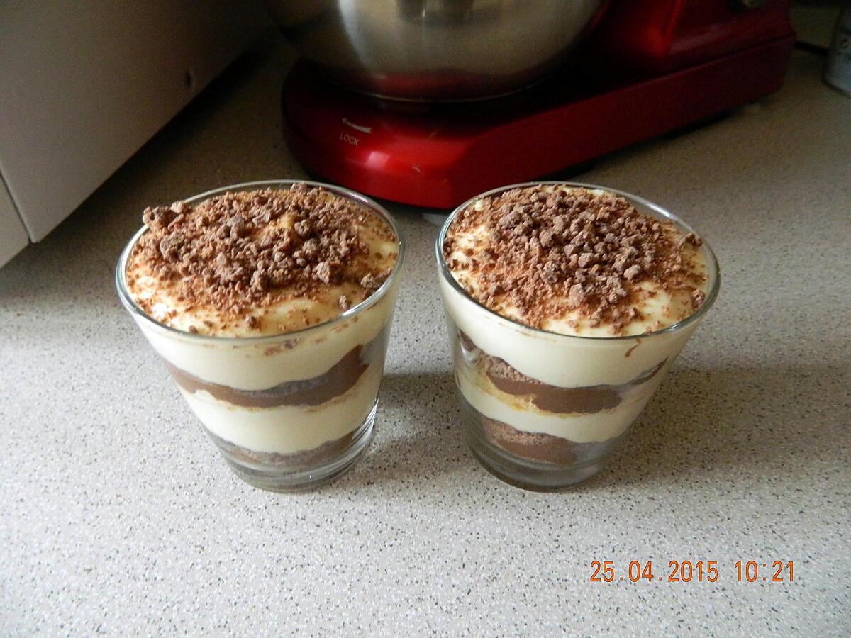 recette Verrines tiramisu Crunch Nutella