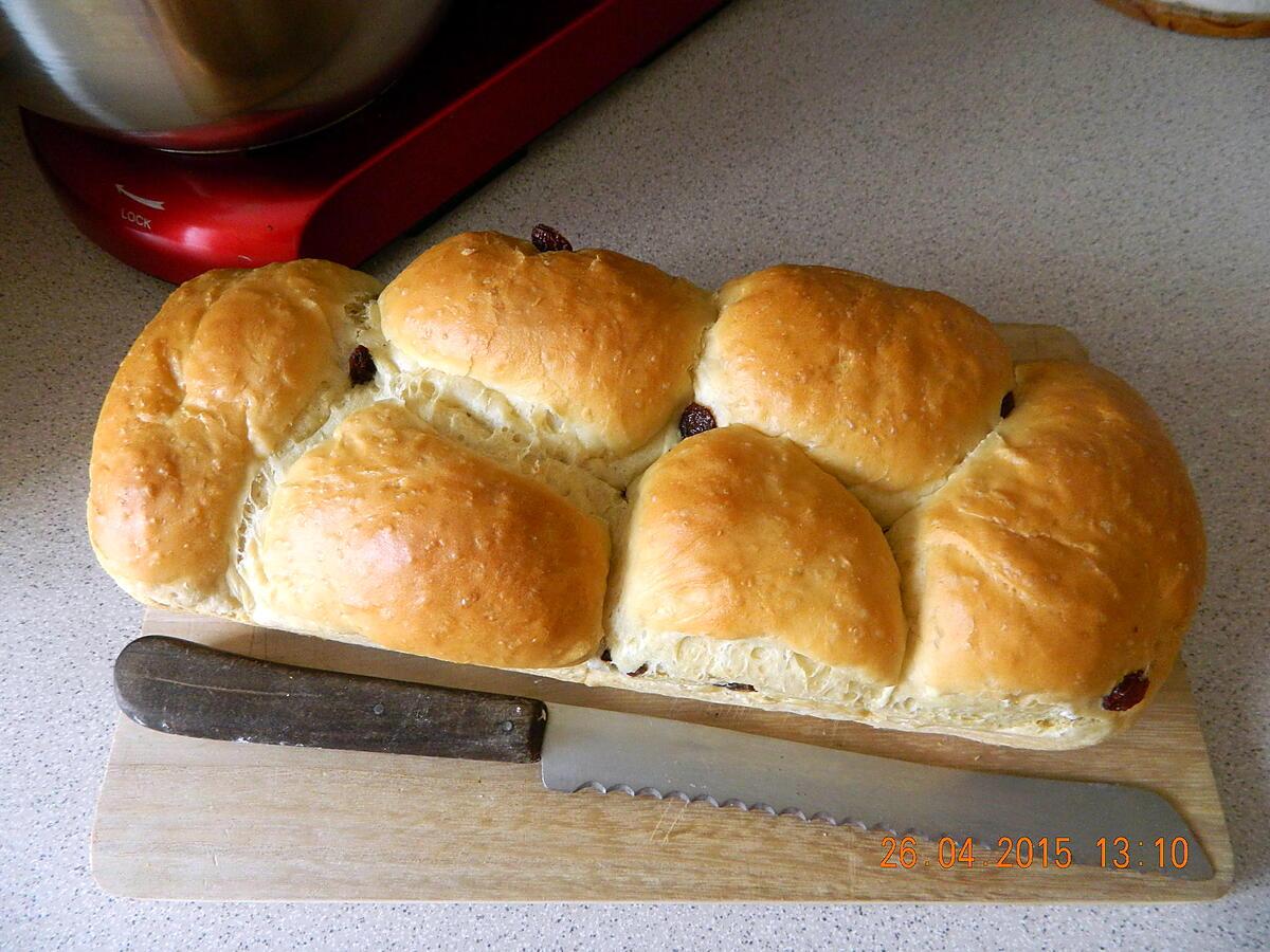 recette Brioche aux petits suisses et raisins