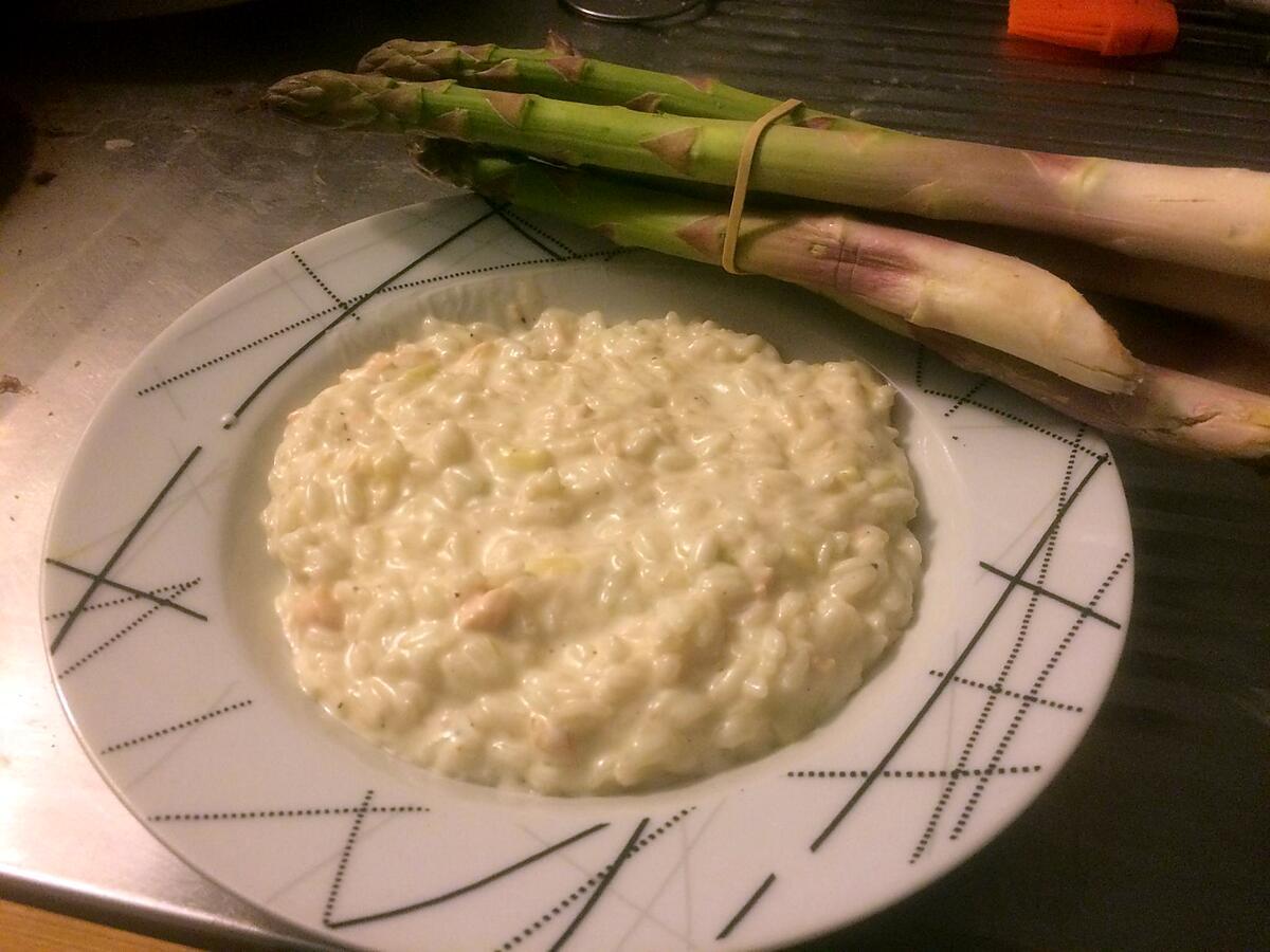 recette Risotto saumon , asperge et philadelphia