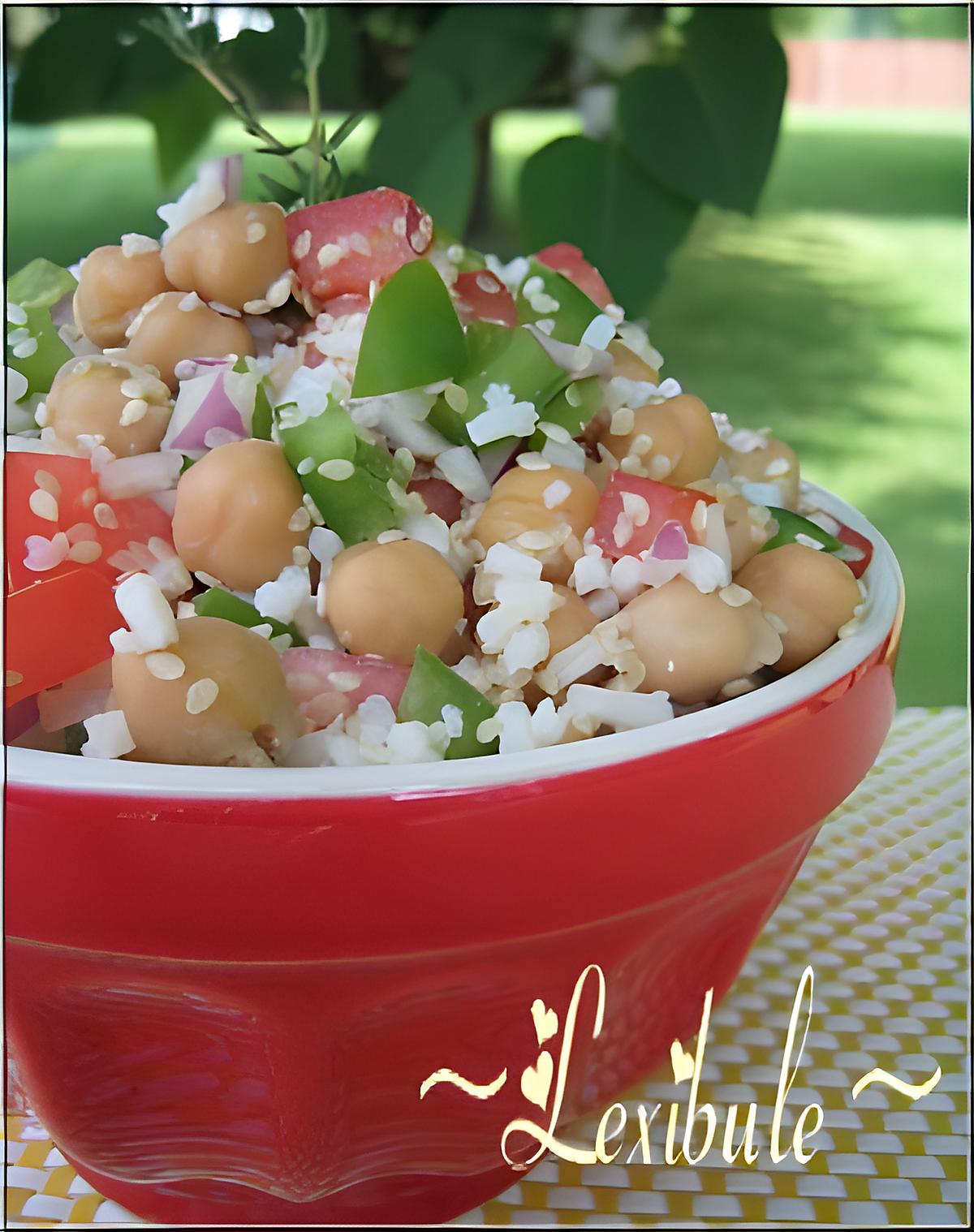 recette Salade de riz et pois chiches