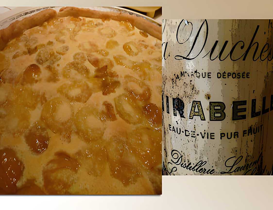 Recette de Tarte chaude aux mirabelles