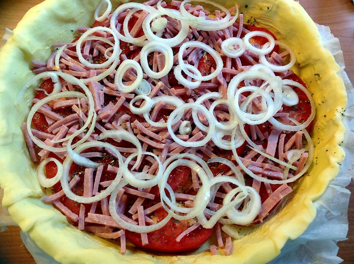recette Tarte à la tomate et au jambon