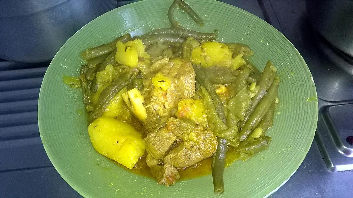 recette TAJINE D'AGNEAU AUX HARICOT VERT