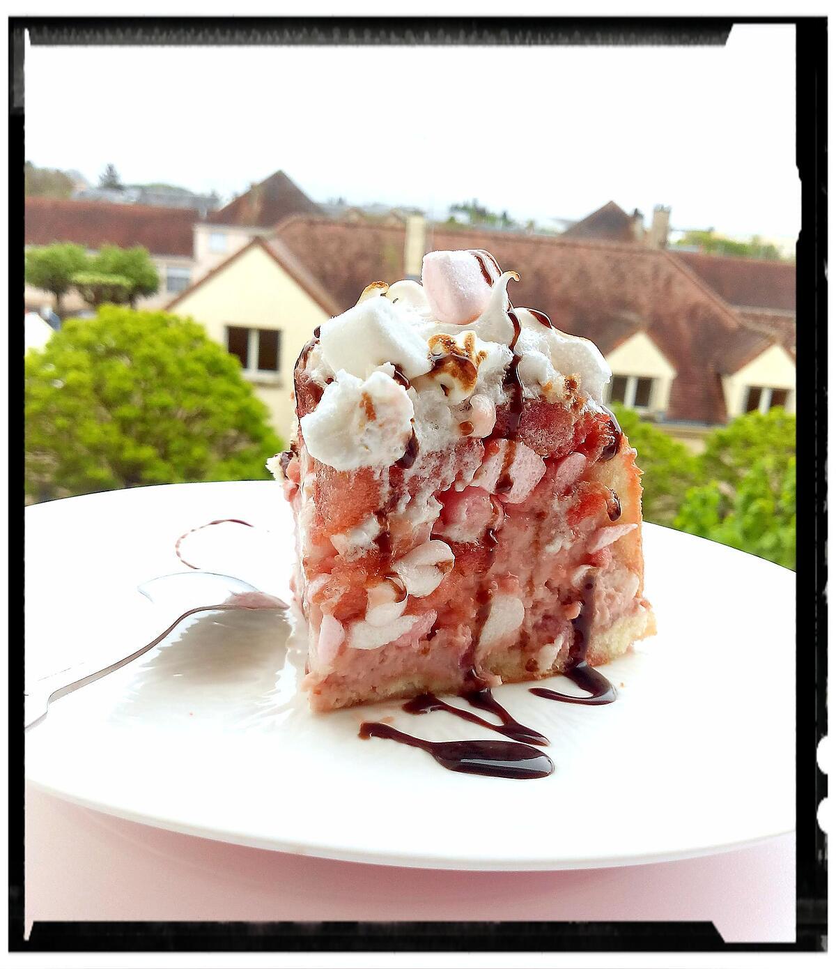 recette charlotte fraise- chamallow