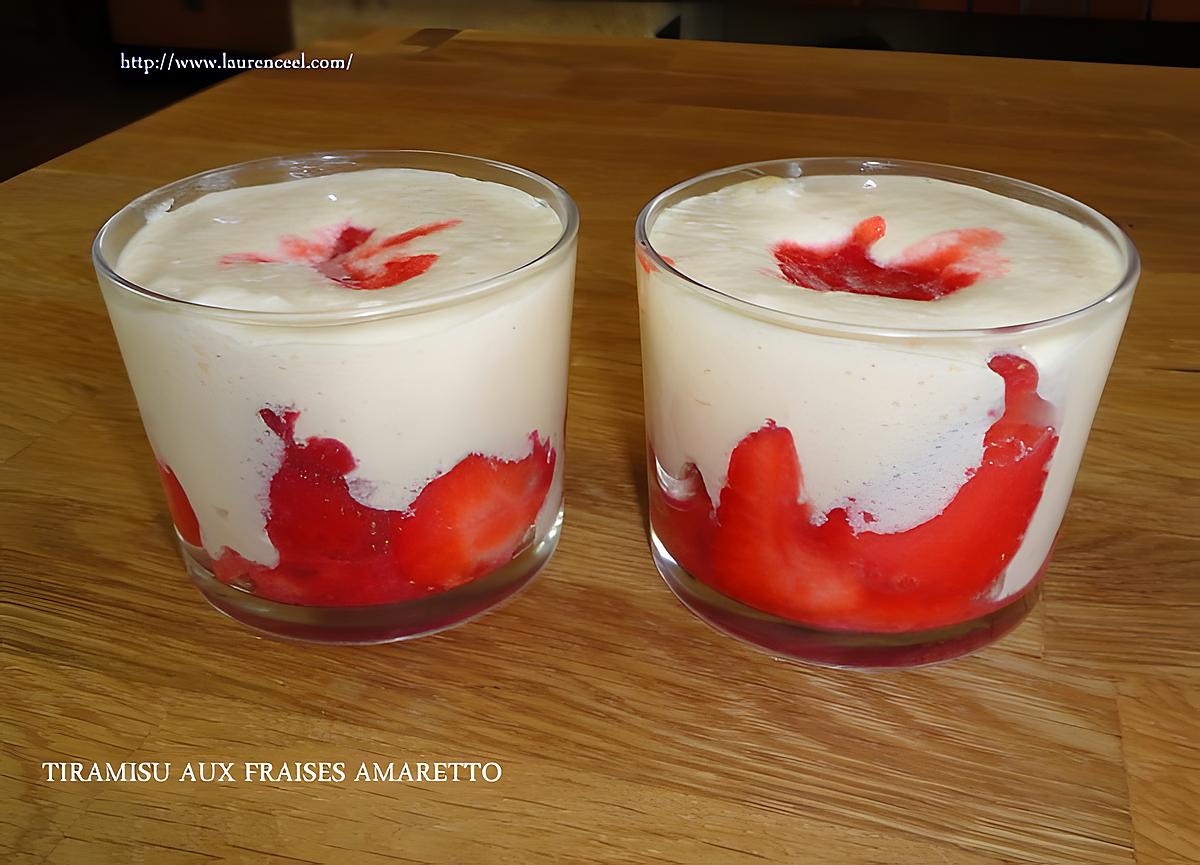 recette TIRAMISU AUX FRAISES AMARETTO