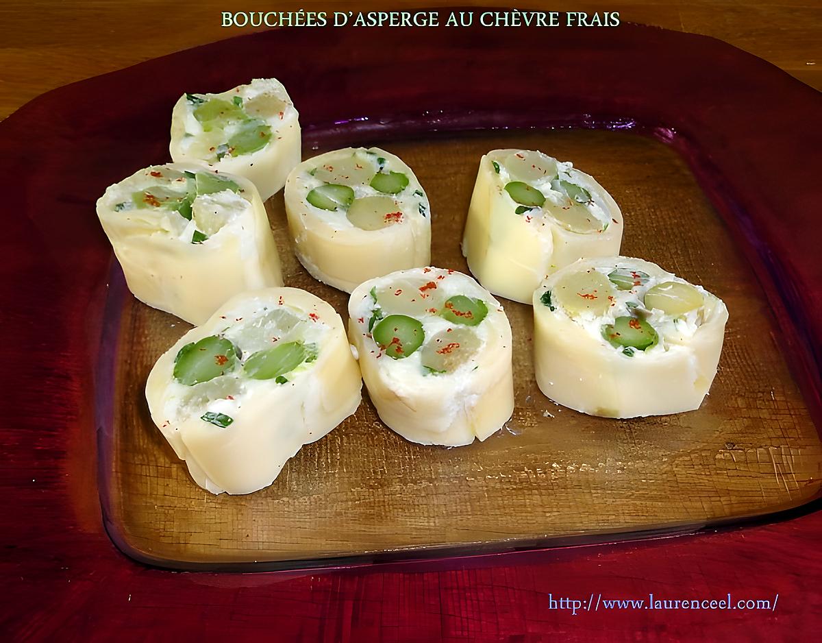 recette BOUCHÉES D’ASPERGE AU CHÈVRE FRAIS