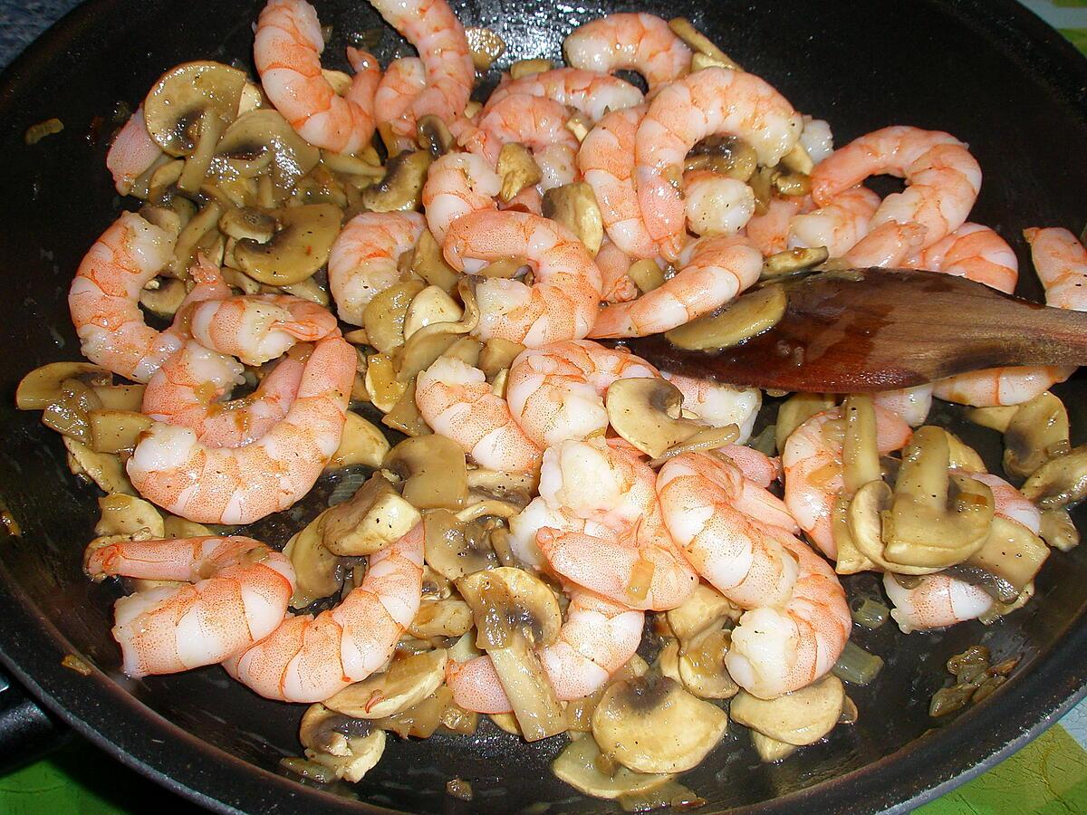 recette Feuilleté aux crevettes