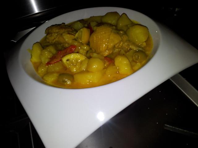 recette Râgout de pomme de terre au poulet citron et olives