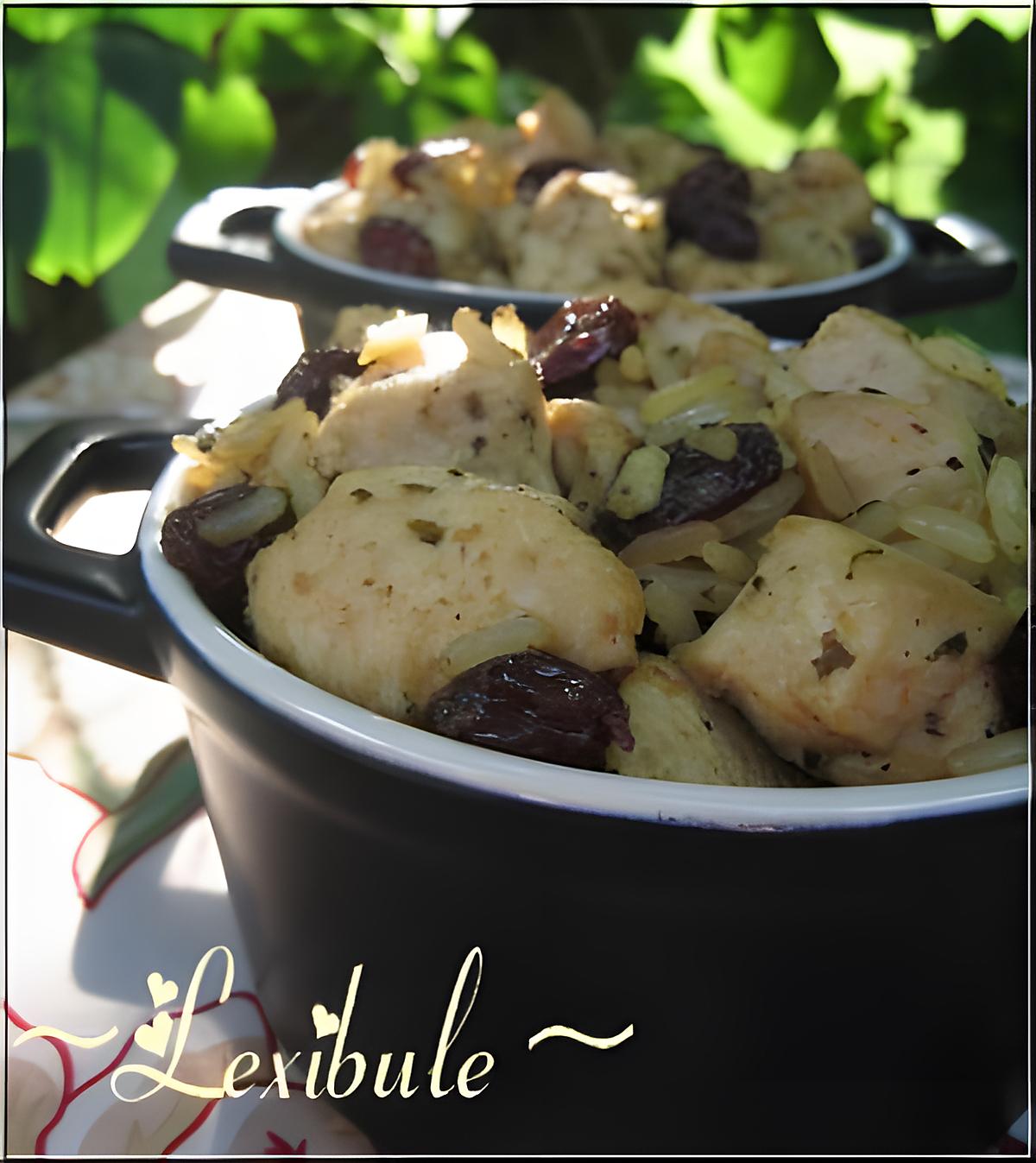 recette Casseroles de riz et poulet à l'indienne