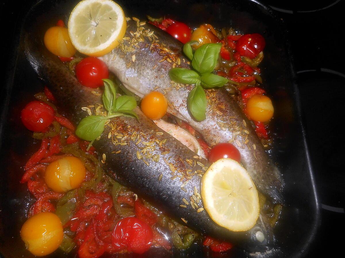 recette Truite a la basquaise