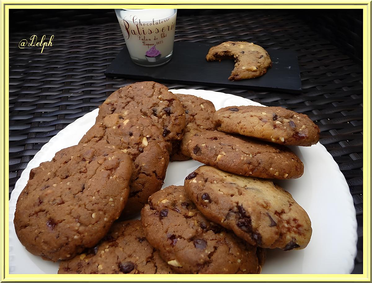 recette Cookies Carambars, chocolat et cacahuètes