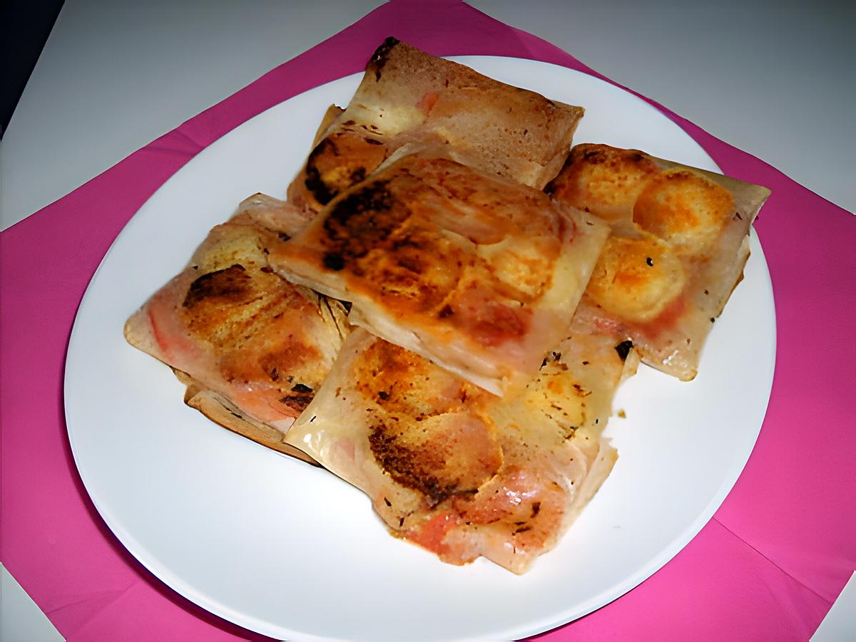 recette Bricks jambon cru/tomate/chèvre