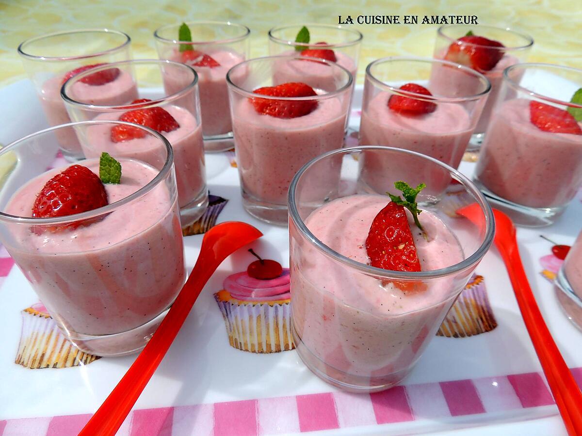 recette Mousse fraises sans oeufs