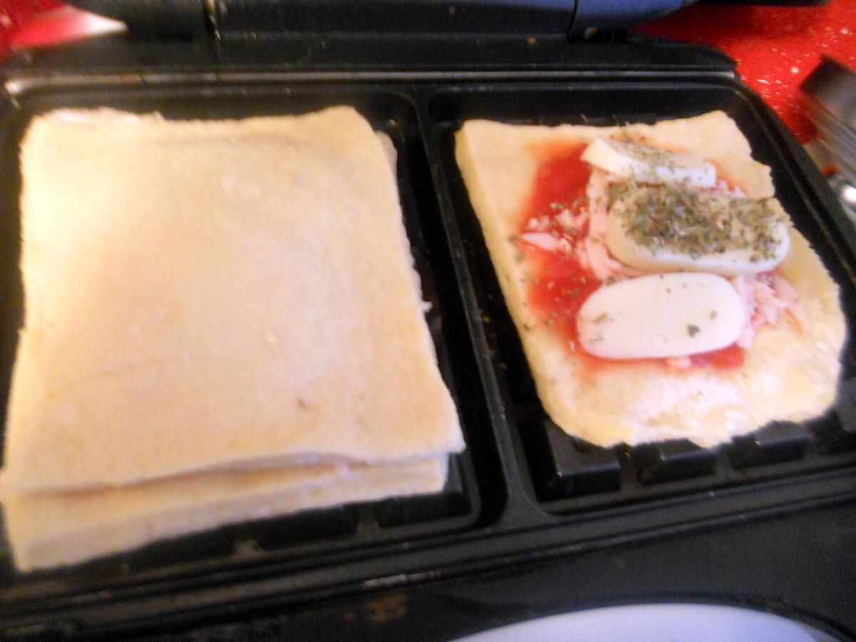 recette Pizza Gaufre au Babybel