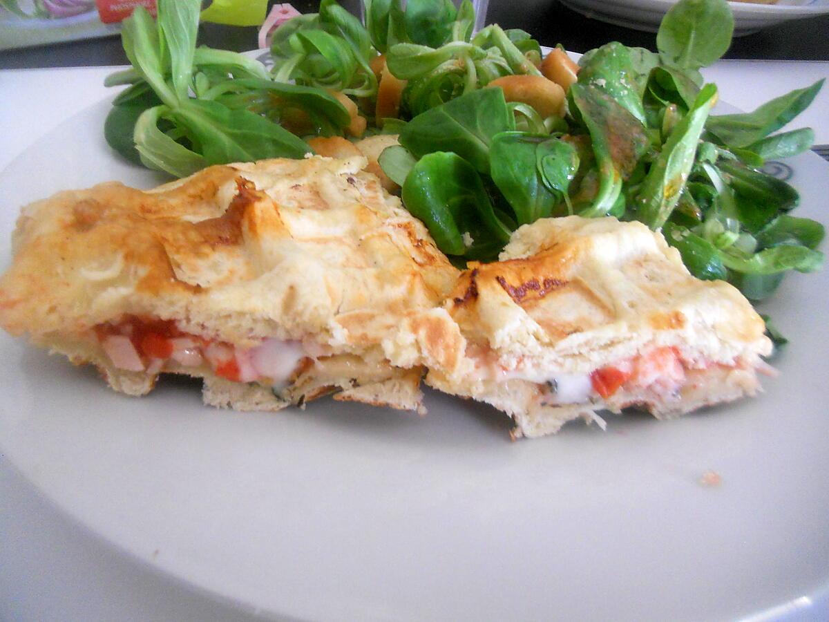 recette Pizza Gaufre au Babybel