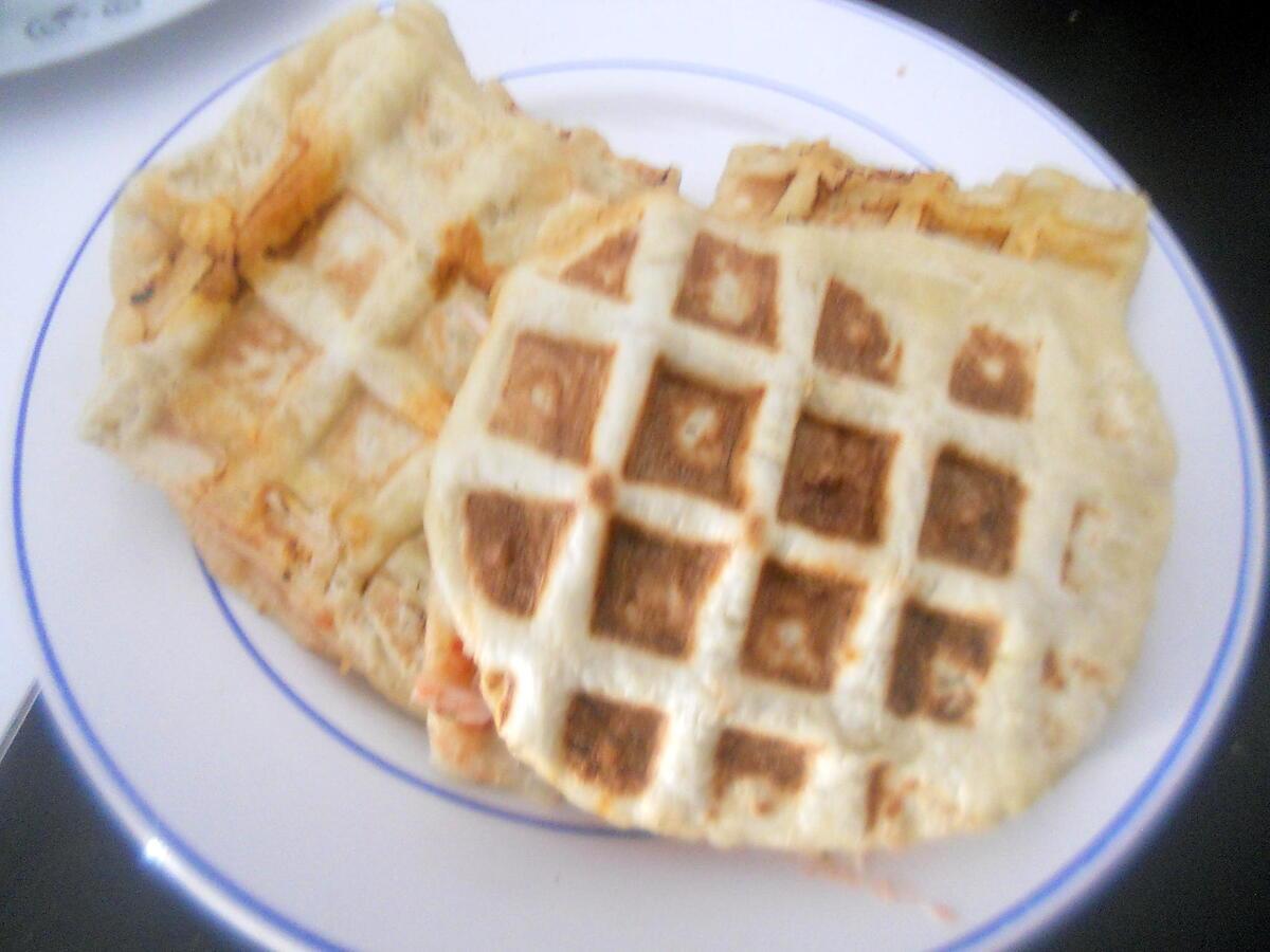 recette Pizza Gaufre au Babybel