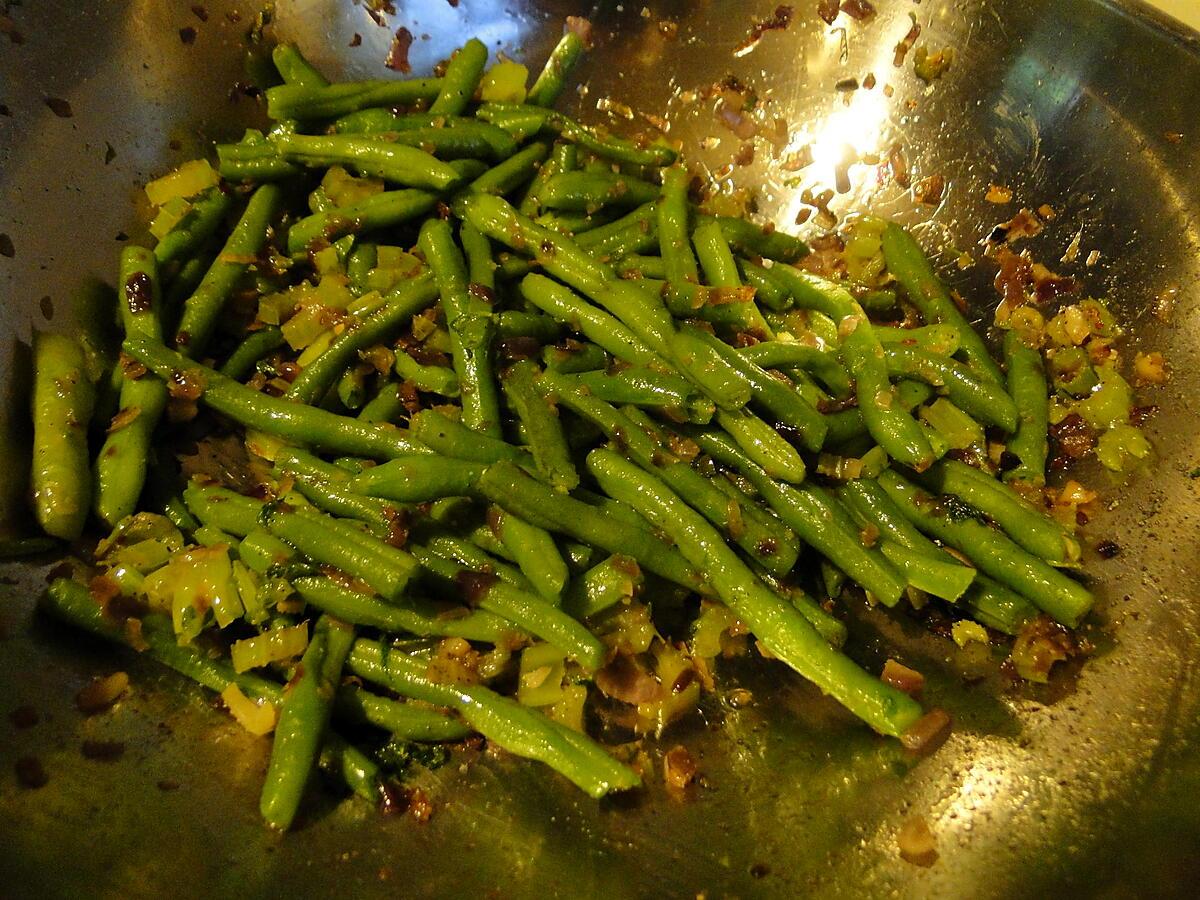 recette Haricots verts et céleri sautés