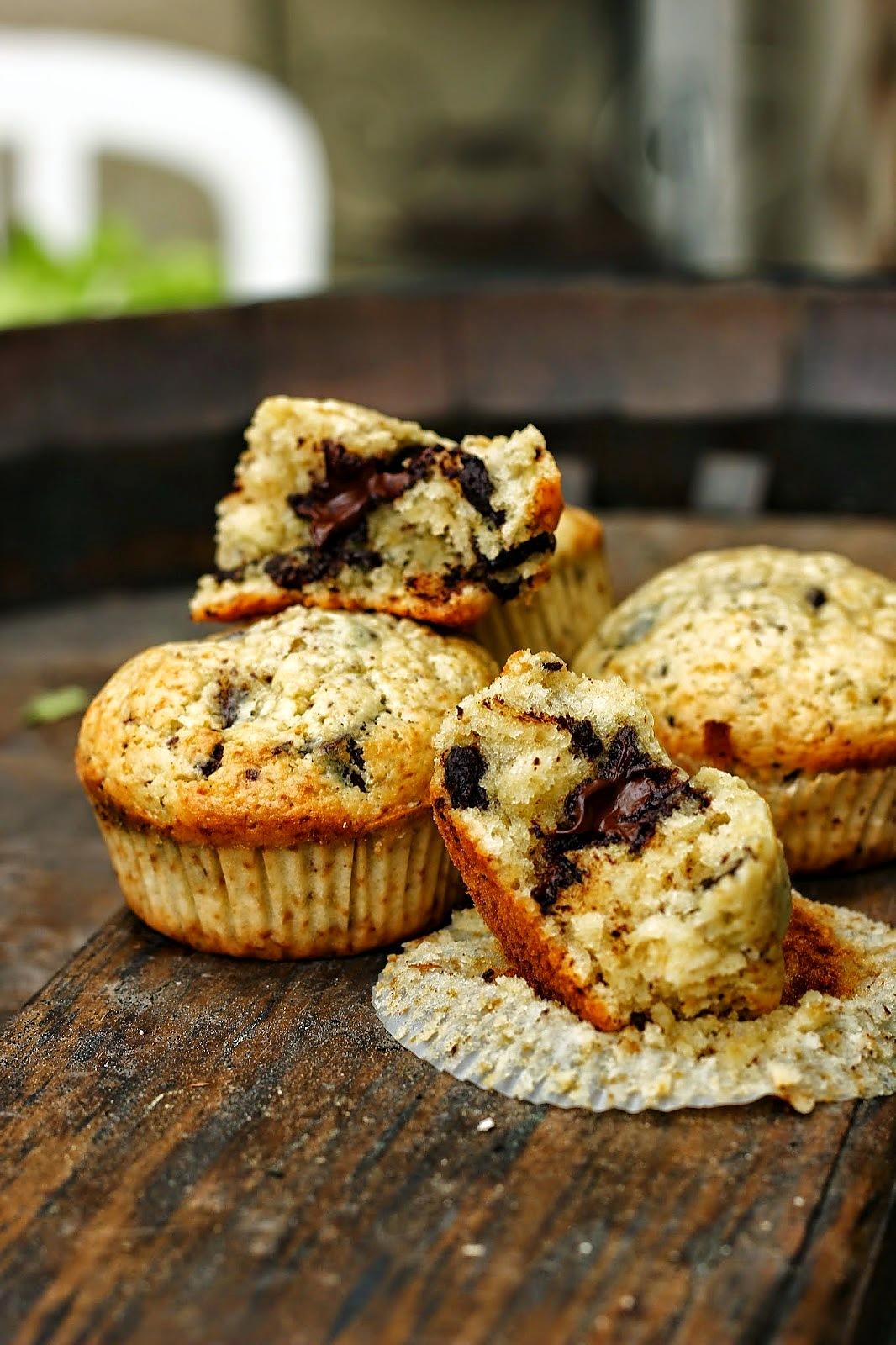 recette Muffins à la crème, sans beurre, et aux pépites de chocolat