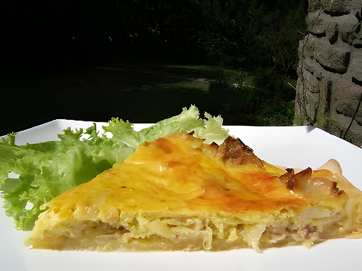 recette Tarte au thon , poireaux et curry