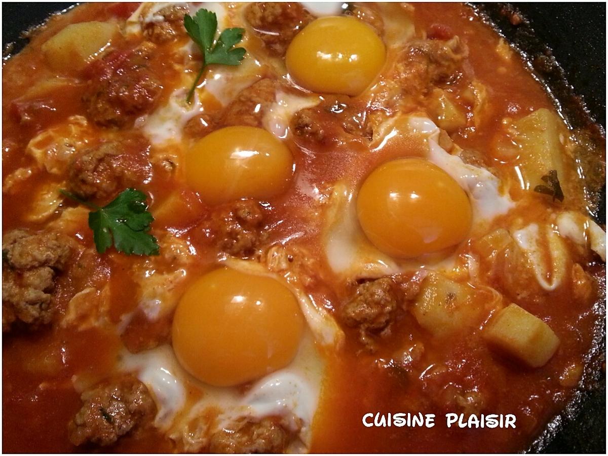 recette Tajine de Kefta aux oeufs et pdt