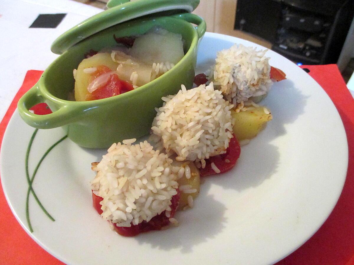 recette Défi boulette 2 - tagine de poulet hérisson