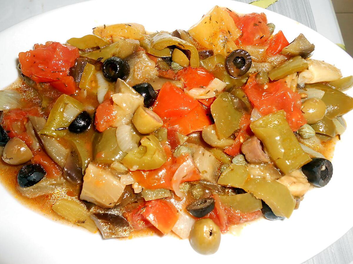 recette ENTRE RATATOUILLE ET CAPONATA  (UN PETIT MARIAGE DES DEUX)