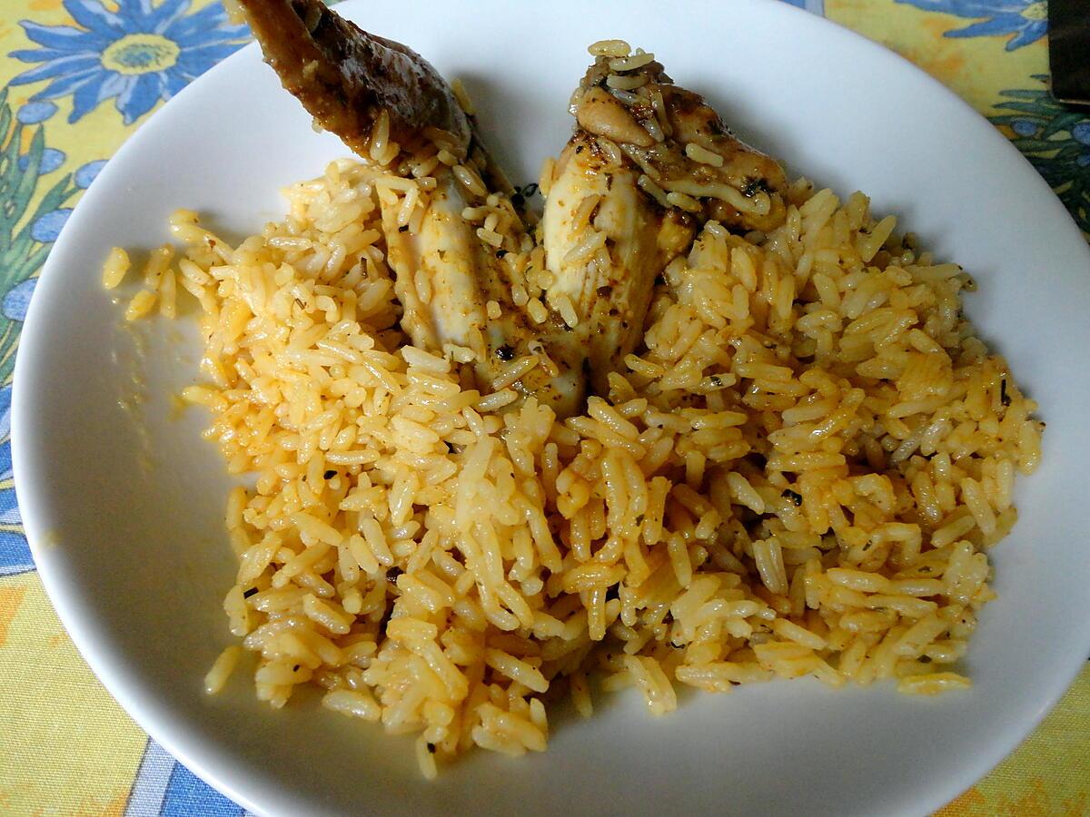 recette ailes de poulet aux epices et son riz