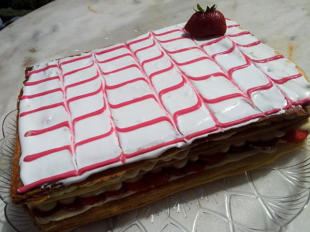 recette Mon Mille-feuille aux fraises