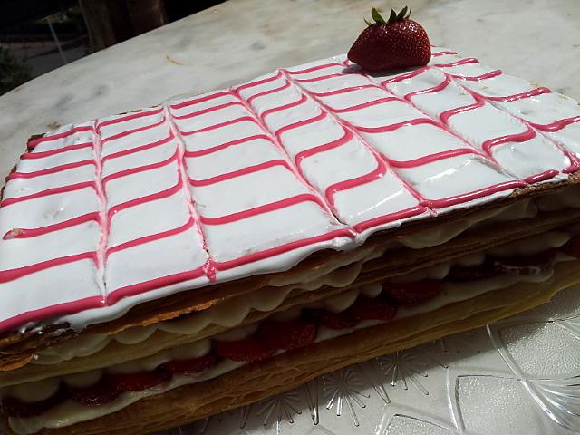 recette Mon Mille-feuille aux fraises