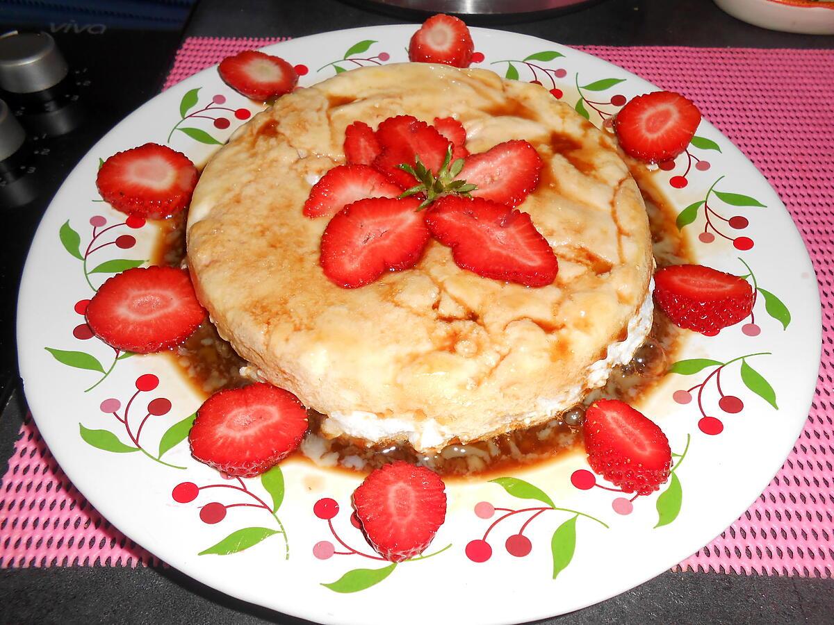 recette FRAISES EN NEIGE CREME ANGLAISE