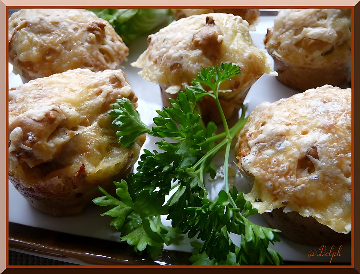 recette Muffins poulet-paprika et coque de Comté.