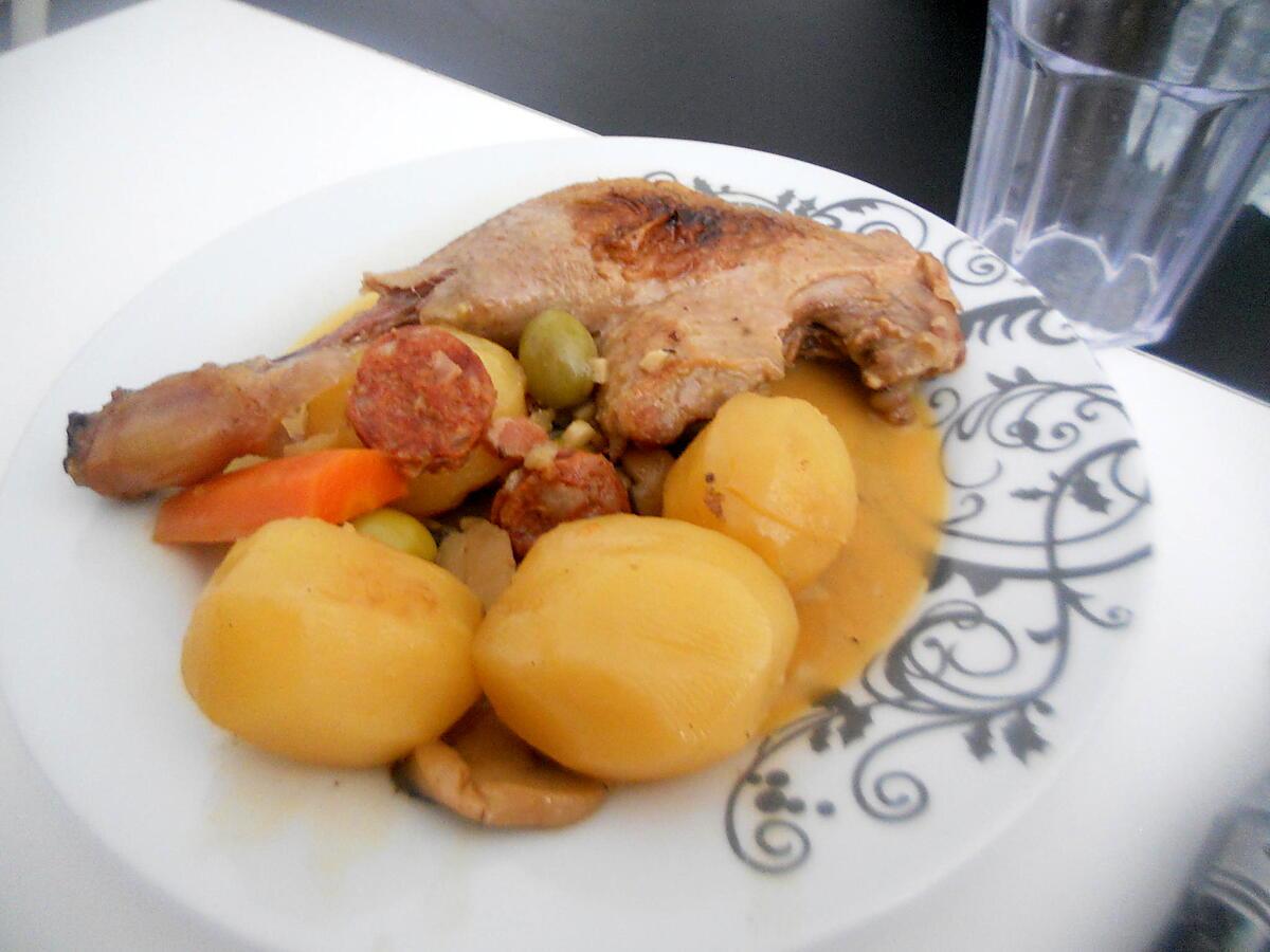 recette Cuisses de canard au chorizo vin blanc