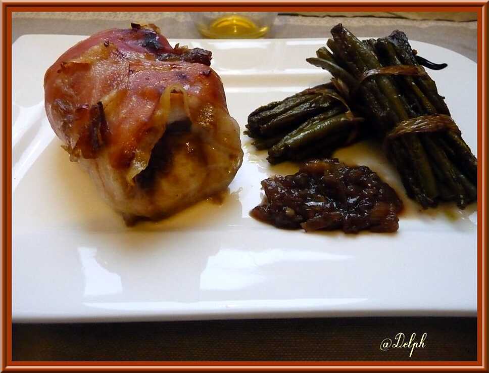 recette Roulés de Dinde à la Compotée d'Echalotes au Miel