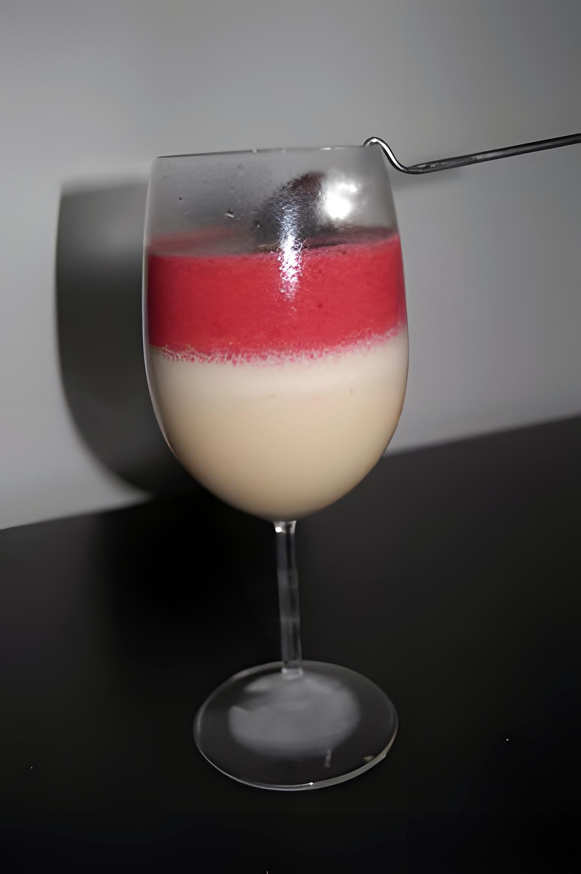 recette Milkshake Vanille-Pécan, mousse de sorbet Framboise