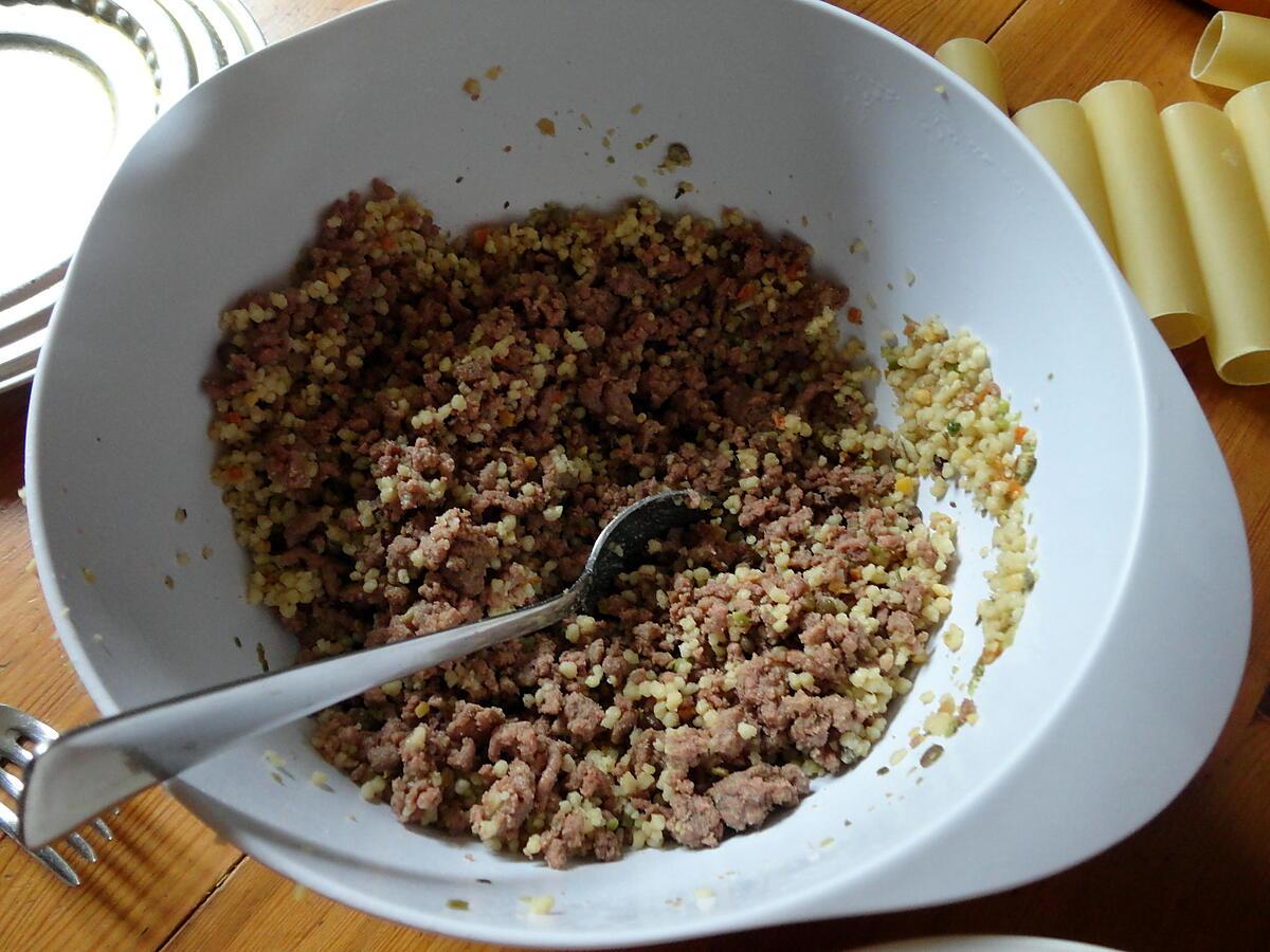 recette CANNELLONIS  A LA VIANDE ET MéLI MéLO tipiak