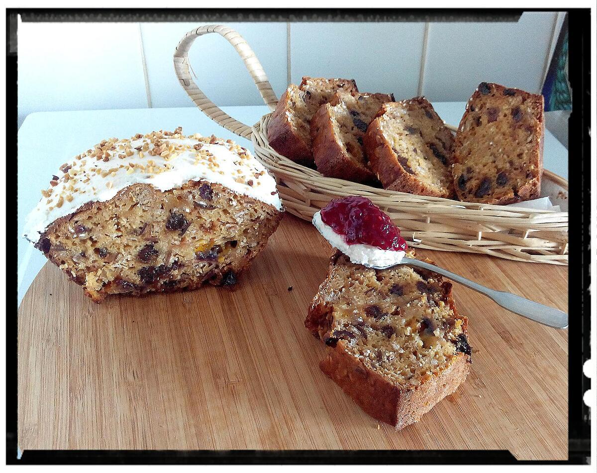 recette pain énergétique abricots pruneaux aux muesli fruit rouge