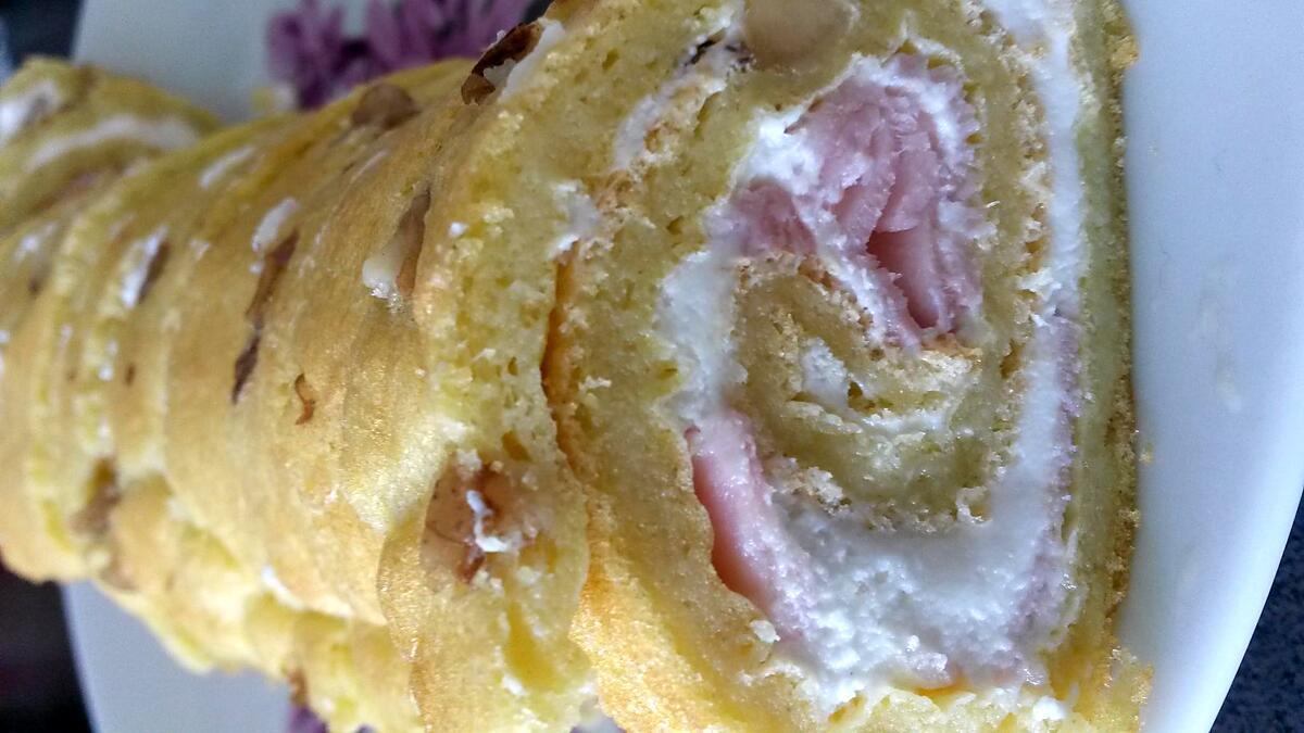 recette roulé aux noix, chèvre, miel et jambon